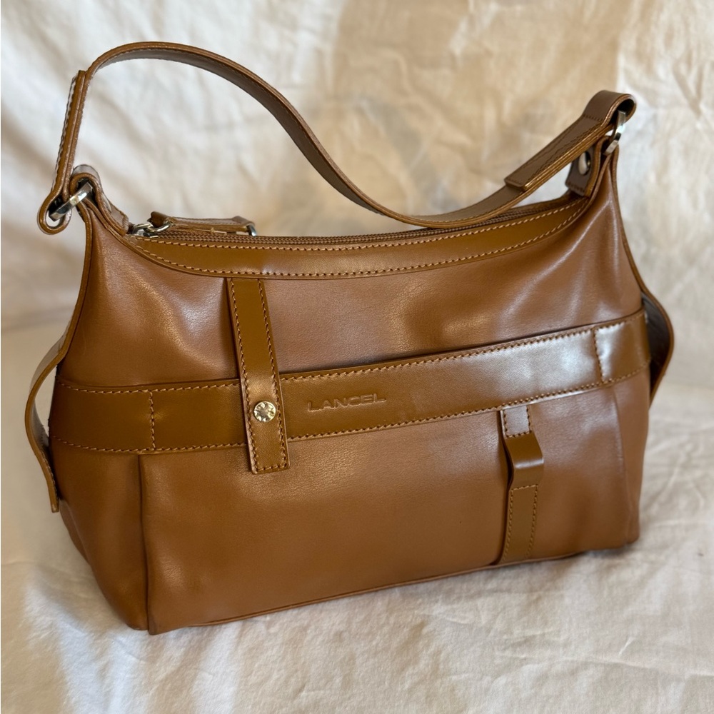 Lancel Brown Leather Shoulder Bag
